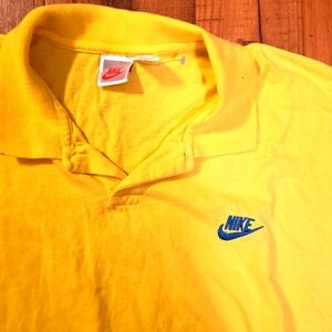 Vintage Nike‎ Polo Yellow Mens Size L